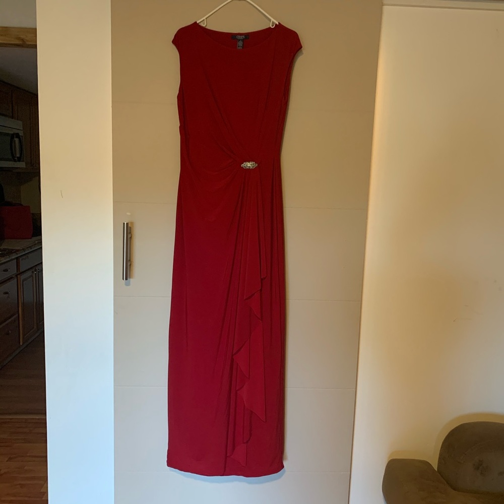 Red Floor Length Dress